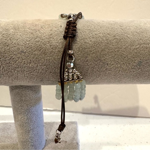 Boho Bracelet multi-stone 5 strand w/ sliding adjustable closure -Genuine stones - Picture 15 of 15